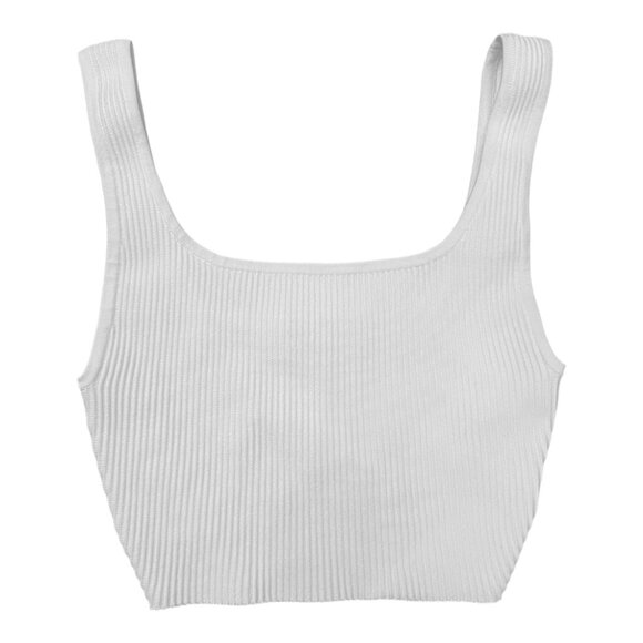 Aritzia - Sculpt Knit White Square Neck Tank Top - XXS - Picture 2 of 5